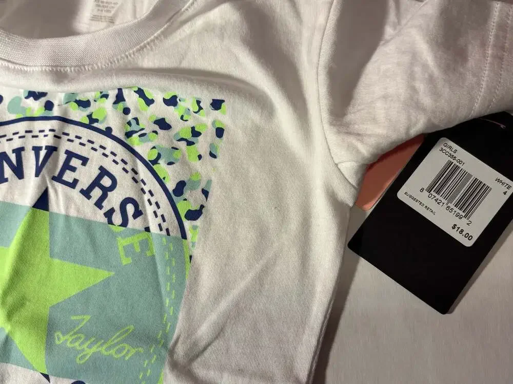 Converse Girls Chuck Taylor All Star Graphic T-Shirt White
